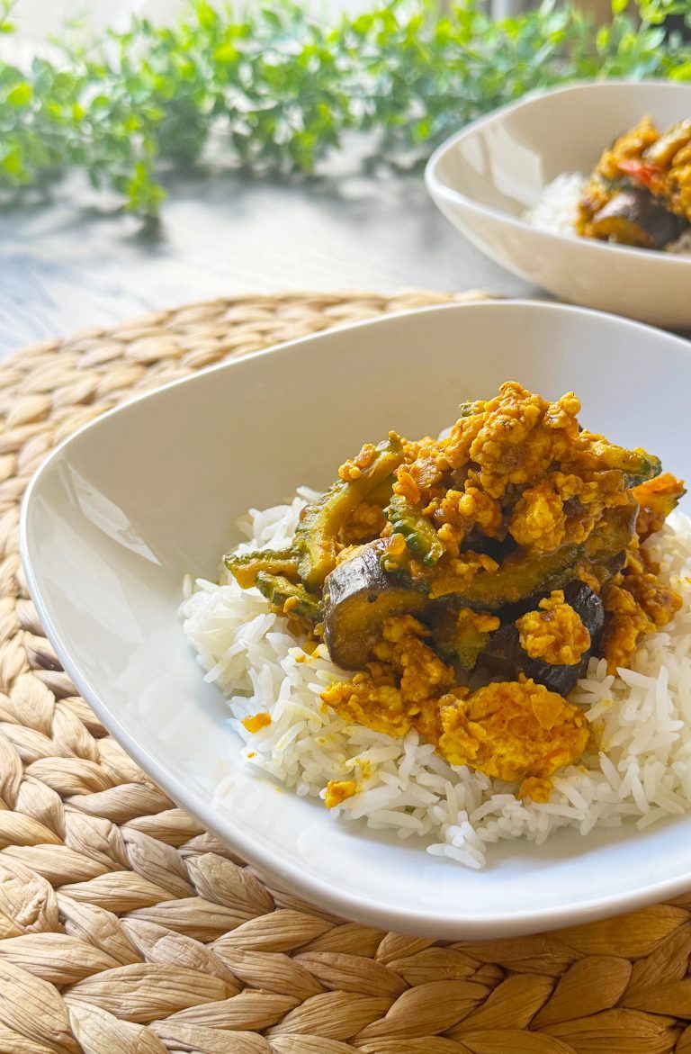 夏野菜のヘルシーキーマカレー